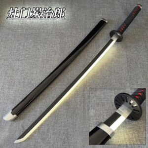 Tanjiro Black Wooden LED Katana